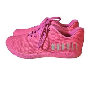 NoBull womens 9.5 hot pink low top athletic sneaker shoes EUC